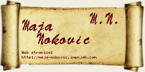 Maja Noković vizit kartica